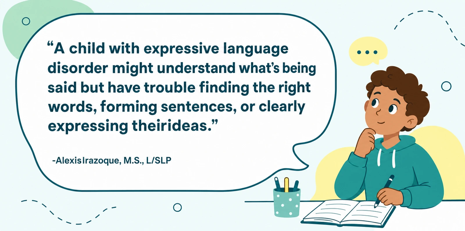Common signs of expressive language disorder