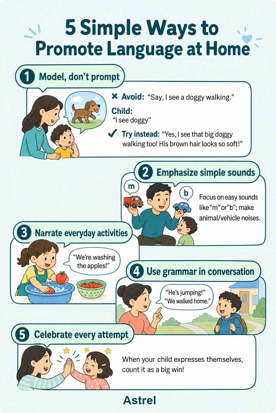 Simple at-home strategies to promote language in your child