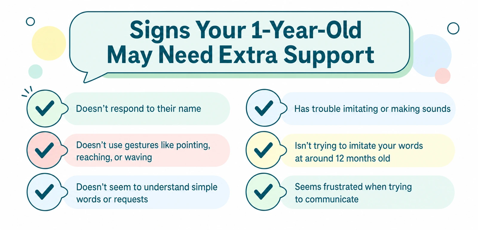 6 signs that your 1-year-old might need speech therapy